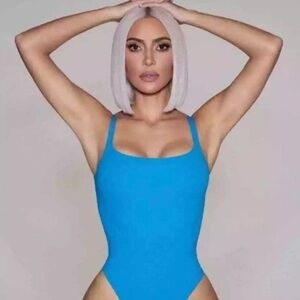NWT Skims Square Neck Bodysuit in Mykonos